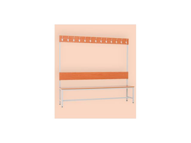 Šatní lavice s věšáky - 1800 x 1500 x 430 mm